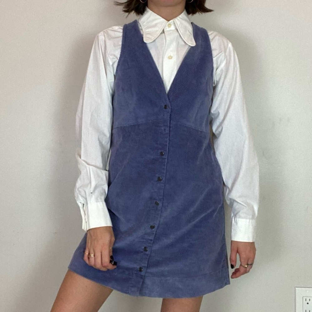 Blue Corduroy Free People Dress